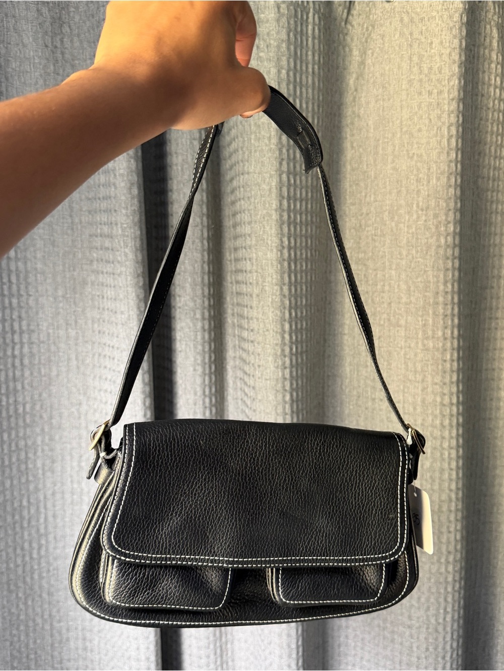 Classic Black Shoulder Bag - Minimalist Women’s Handbag